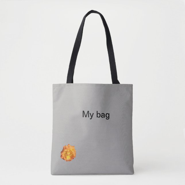 Sac fourre-tout à épaule avec rose orange (Devant)