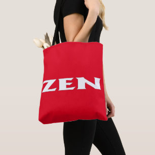 Sac fourre-tout à épaule rouge blanc zen