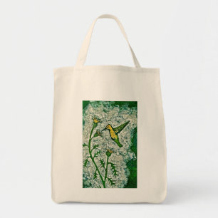 Sac fourre-tout à épicerie avec le colibri