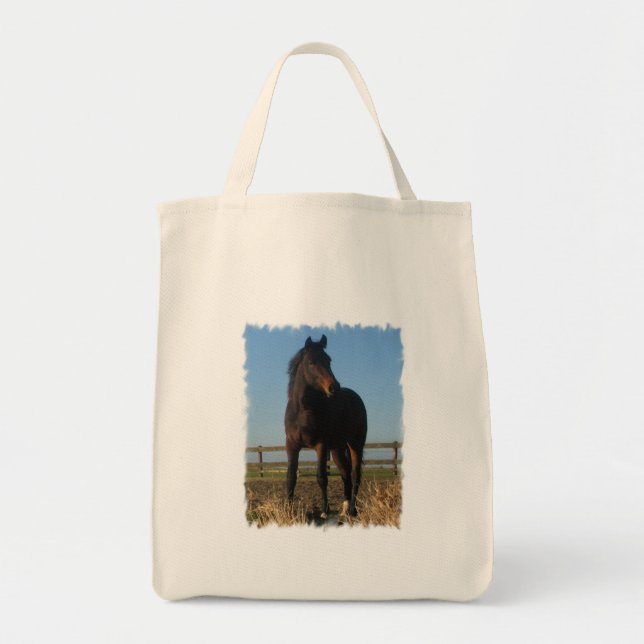 Sac fourre-tout à épicerie de cheval de baie (Devant)