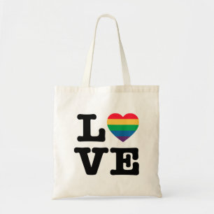 Sac fourre-tout à fierté de coeur d'amour