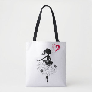 Sac fourre-tout à fille de coeur d'amour