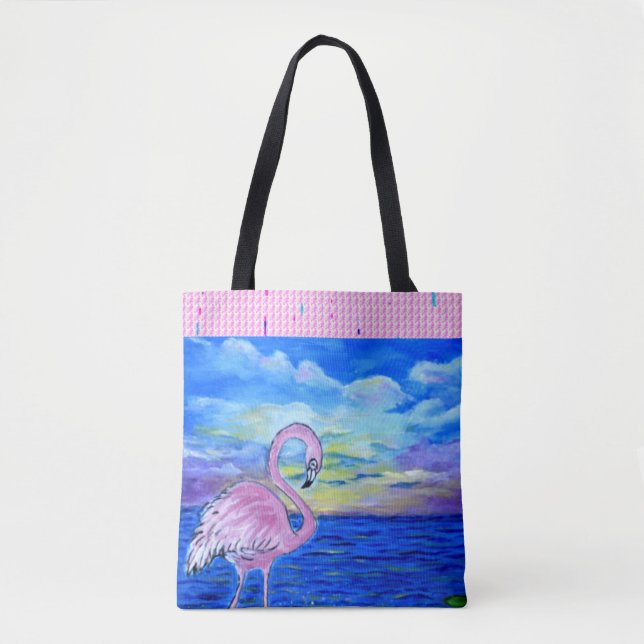 Sac fourre-tout à Flamant rose (Devant)