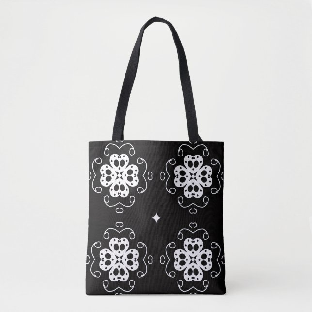 sac fourre-tout à fleurs abstraites modernes (Devant)
