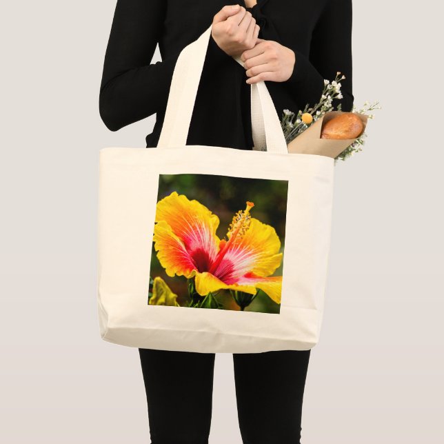Sac fourre-tout à fleurs d'Hibiscus jaune (Devant (produit))