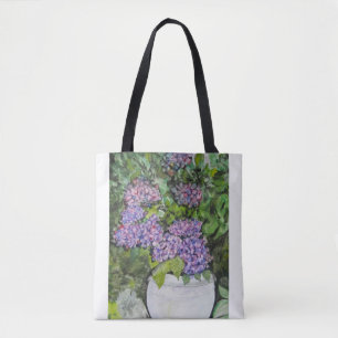 Sac fourre-tout à fleurs d'hortensia