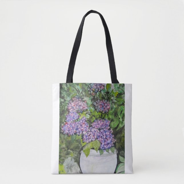 Sac fourre-tout à fleurs d'hortensia (Devant)