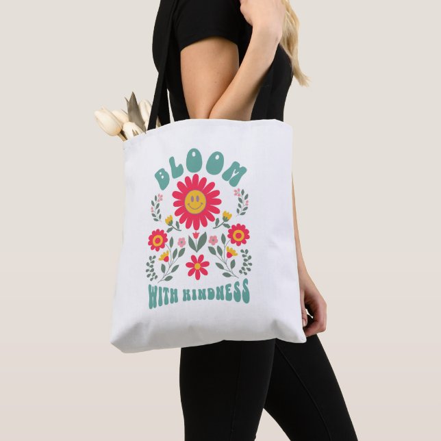 Sac fourre-tout à fleurs rétro (De près)