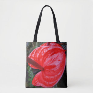 Sac fourre-tout à fleurs rouges