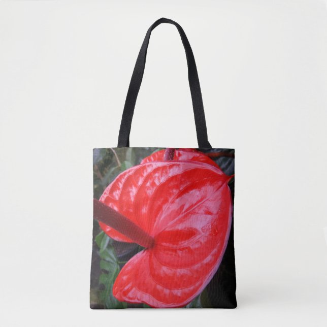Sac fourre-tout à fleurs rouges (Devant)