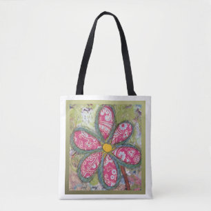 Sac fourre-tout à fleurs surdimensionnées