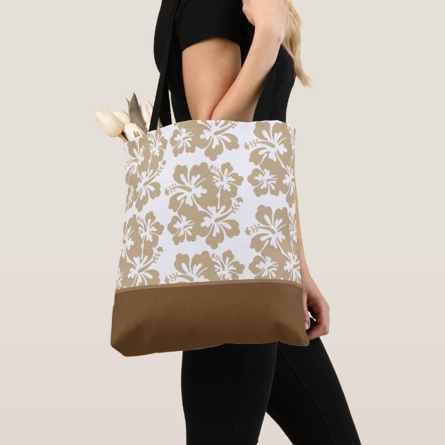 Sac fourre-tout à fleurs tropicales (De près)