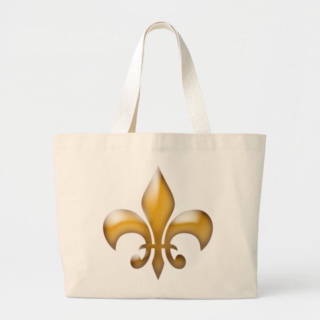 Sac fourre-tout à Gold Fleur de Lis (Devant)