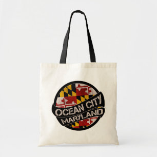 Sac fourre-tout à grunge de drapeau du Maryland d