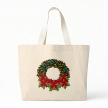 Sac fourre-tout à guirlande de poinsettia de