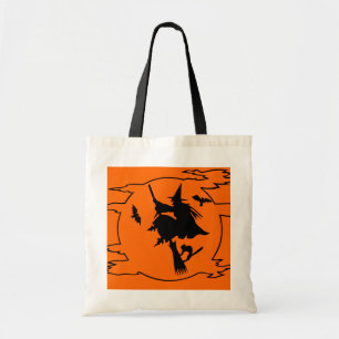Sac fourre-tout à Halloween avec la sorcière sur