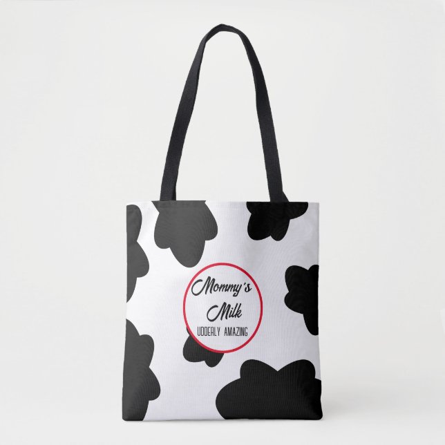 Sac fourre-tout à impression de vache « Udderly Am (Devant)