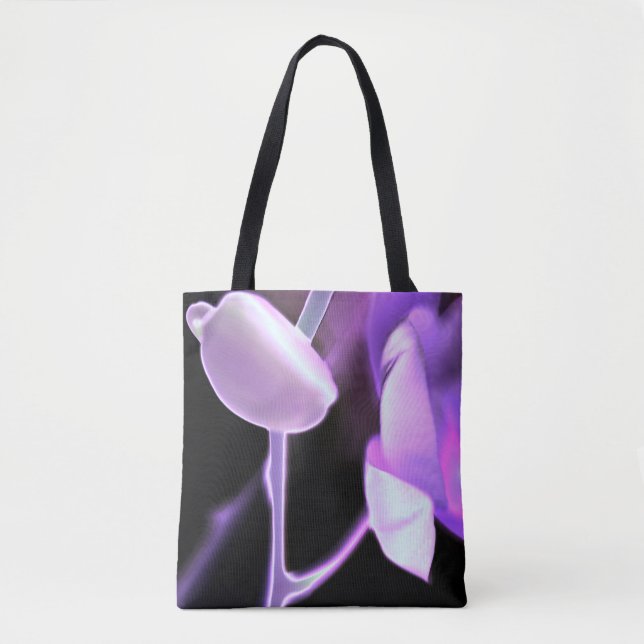 Sac fourre-tout à impression d'orchidée lumineuse (Devant)