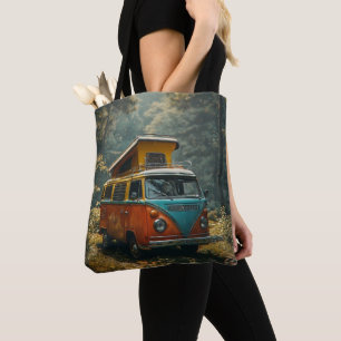 Sac fourre-tout à impression hippie van
