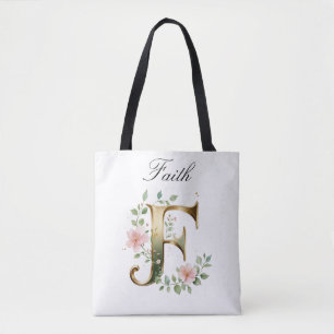 Sac fourre-tout à impression intégrale de lettre f
