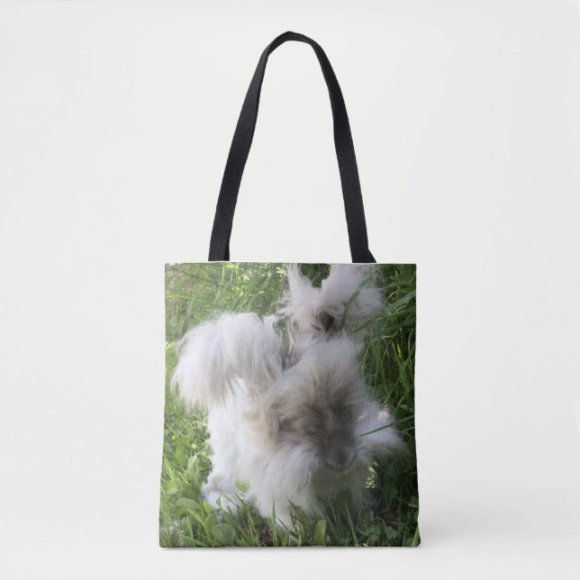 Sac fourre-tout à impression - lapin angora (Devant)