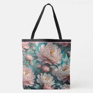 Sac fourre-tout à impression multi fleurs de pivoi