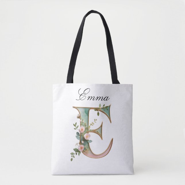 Sac fourre-tout à impression totale de lettre flor (Devant)