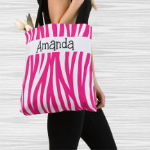 Sac fourre-tout à imprimé animal ondulé rose chaud