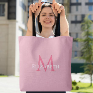 Sac fourre-tout à initiale de nom moderne monogram