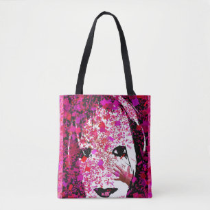 Sac fourre-tout à KasperKlothes "Face1 assez rose