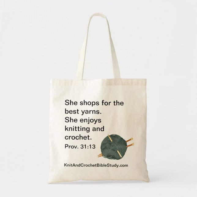 Sac fourre-tout à Knit et à crochet (Devant)