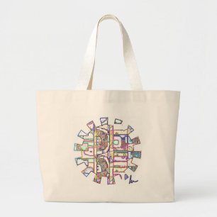 Sac fourre-tout à la toile des femmes colorées