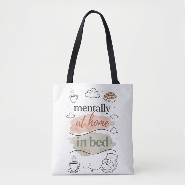 Sac fourre-tout « À l'aise chez moi dans mon lit » (Devant)