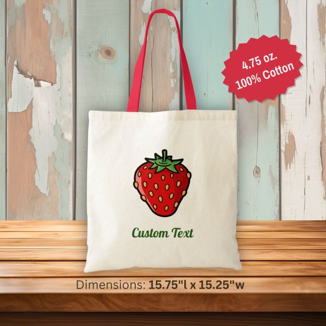 Sac fourre-tout à l'icône de fraise (Créateur téléchargé)