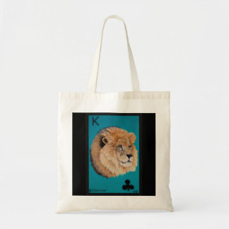 Sac fourre-tout à lion par noir d'Elizabeth