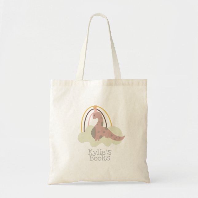 Sac fourre-tout à main dessinée de dinosaure de li (Devant)