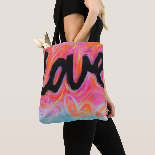 Sac fourre-tout à milieu de collection de "AMOUR" (De près)
