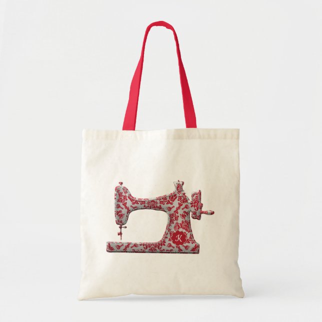 Sac fourre-tout à monogramme de machine à coudre e (Devant)