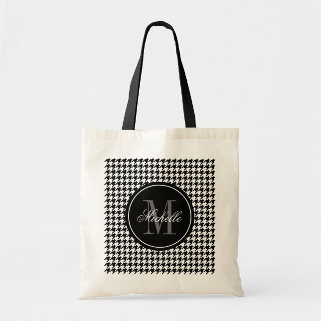 Sac fourre-tout à monogramme élégant et chic à mot (Devant)