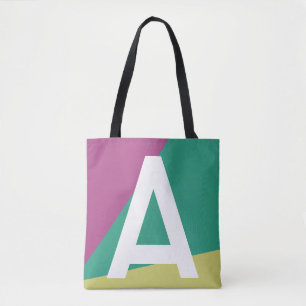 Sac fourre-tout à monogramme et bloc de couleur ré