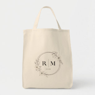 Sac fourre-tout à monogramme floral élégant person