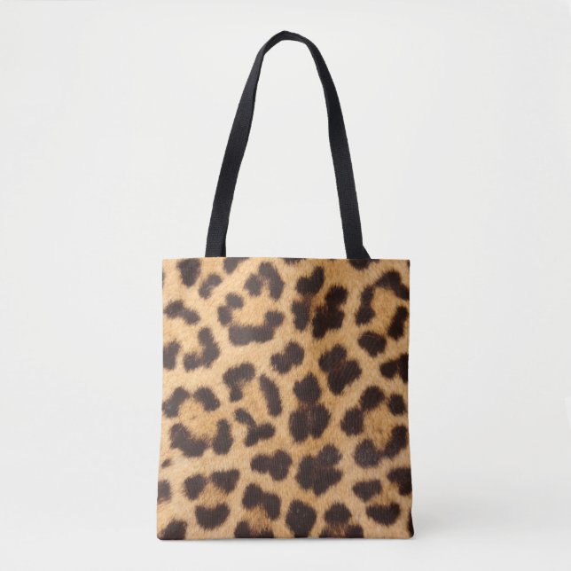 Sac fourre-tout à motif animalier imprimé léopard (Devant)