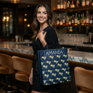 Sac fourre-tout à motif de cocktail Margarita pers