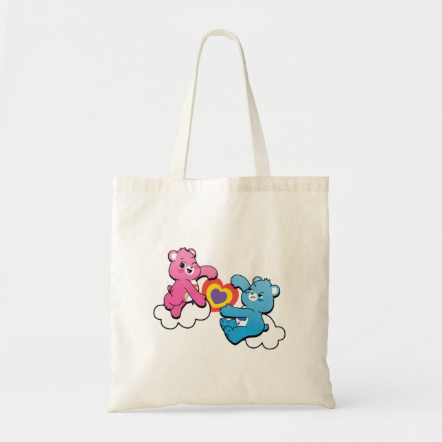 Sac fourre-tout à motif de couple d'ours mignon (Devant)