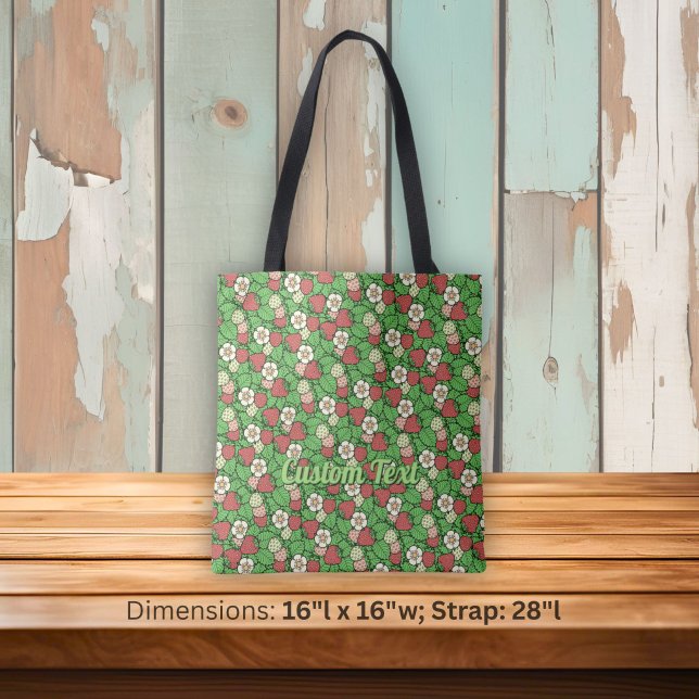 Sac fourre-tout à motif de fond de fraise (Créateur téléchargé)