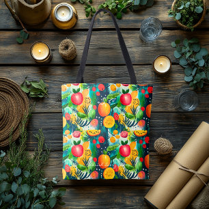 Sac fourre-tout à motif de fruits vifs pour une vi