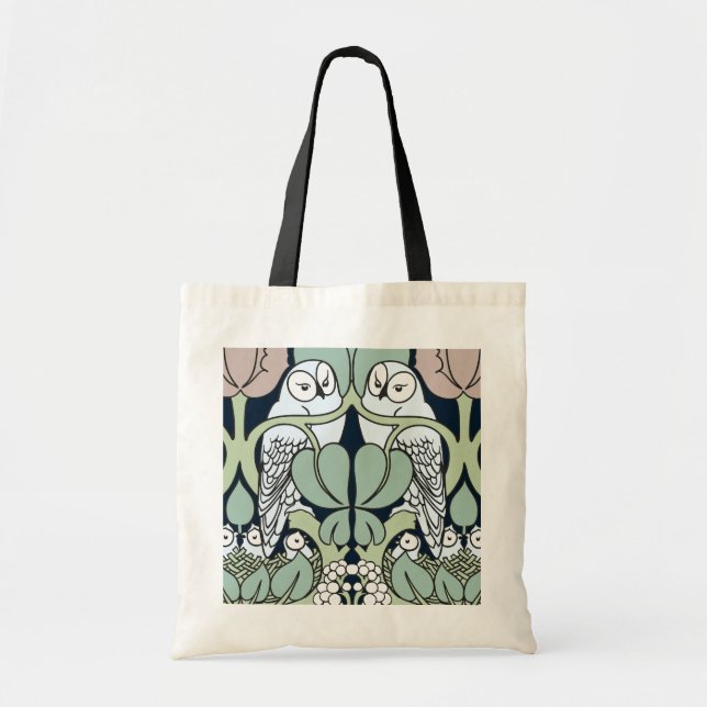Sac fourre-tout à motif de nid de hibou de Nouveau (Devant)