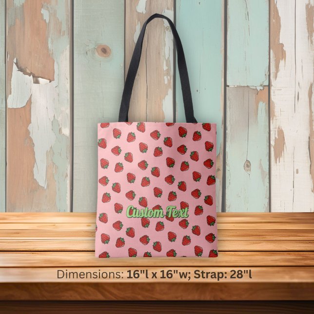 Sac fourre-tout à motif d'icône de fraise (Créateur téléchargé)