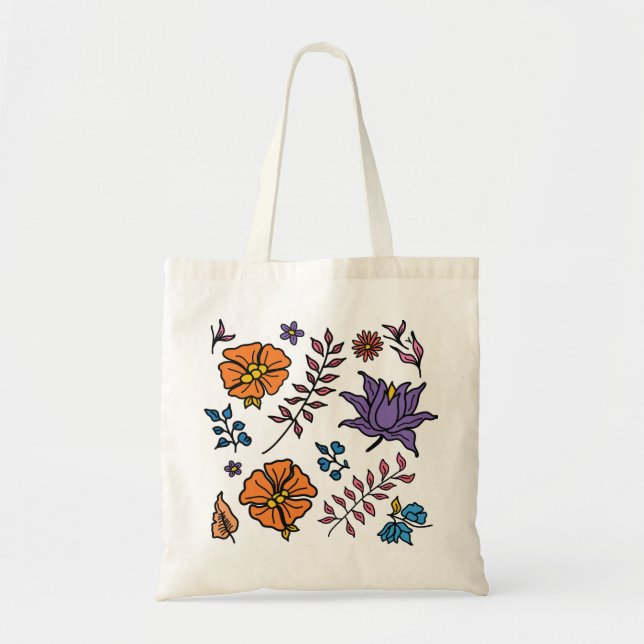 Sac fourre-tout à motif floral (Devant)