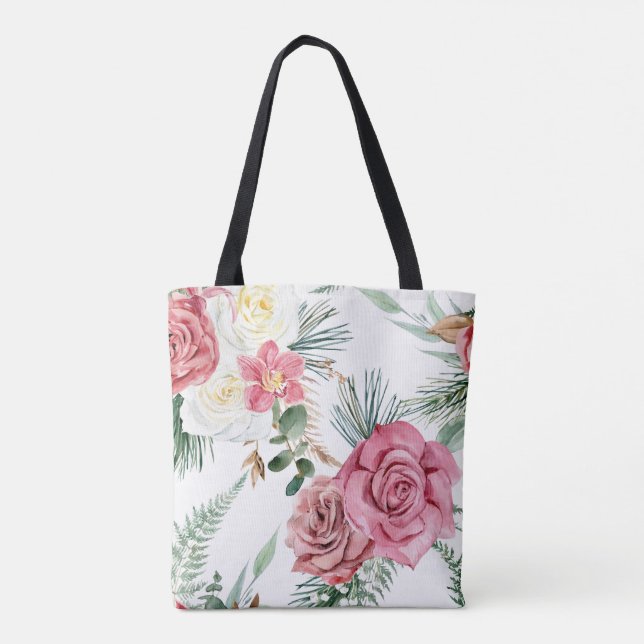 Sac fourre-tout à motif floral (Dos)
